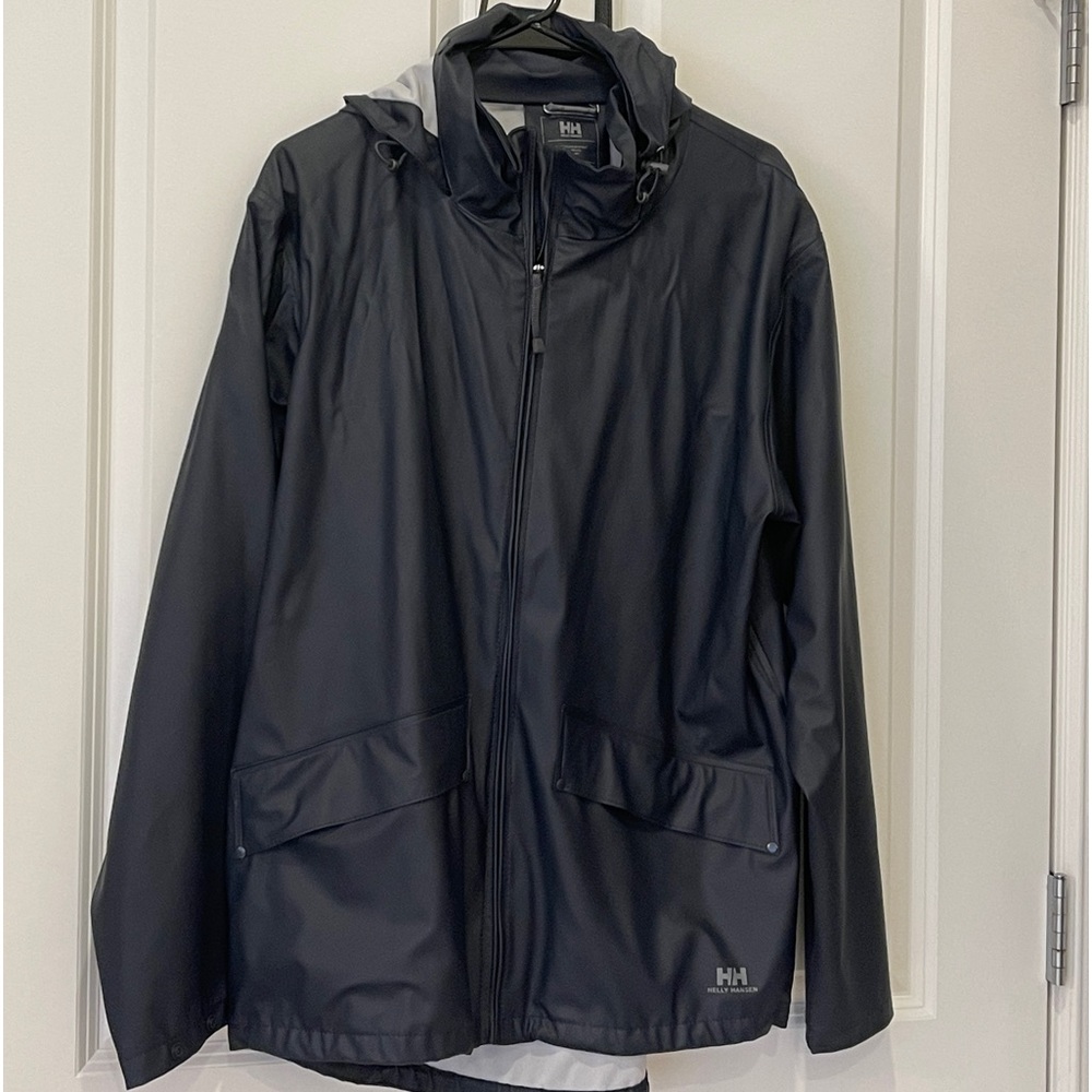Helly Hansen Blue Rain Jacket Size Medium